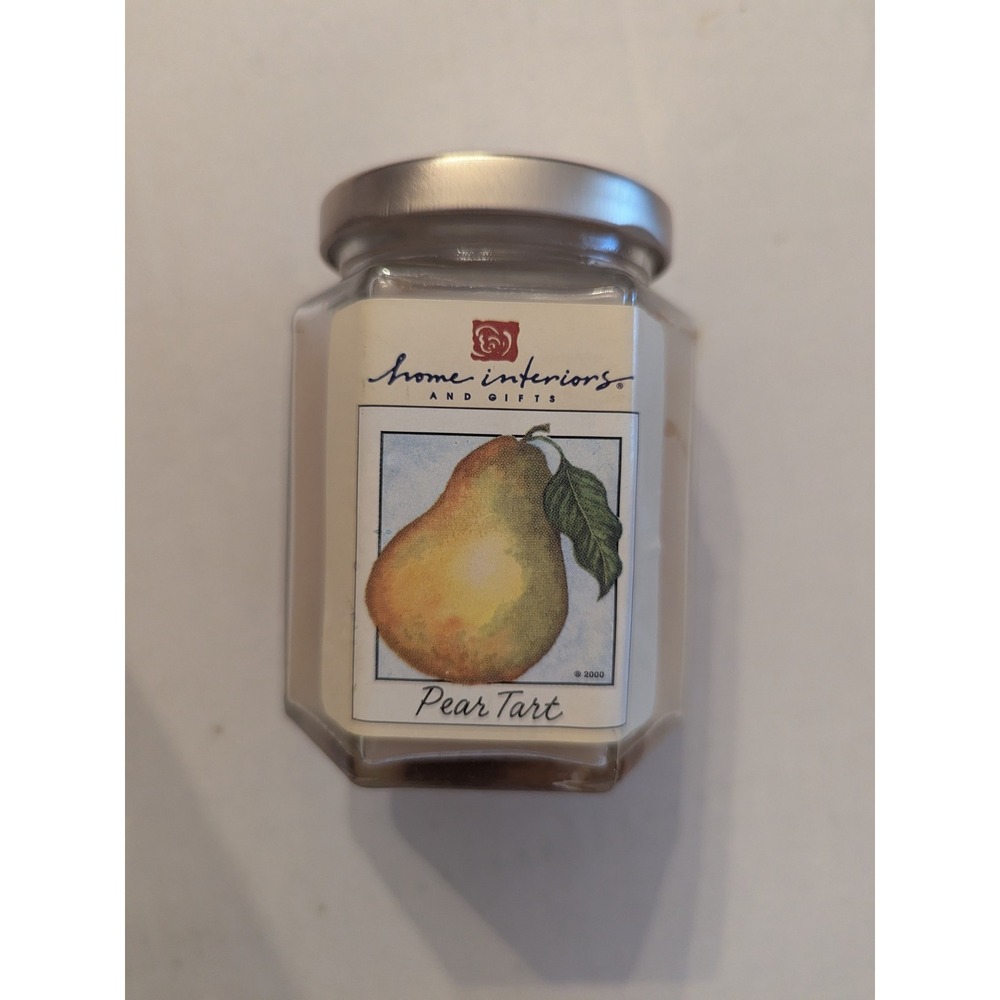 Vintage Home Interiors & Gifts Pear Tart Scented Candle in Jar‎ Home Decor NOS